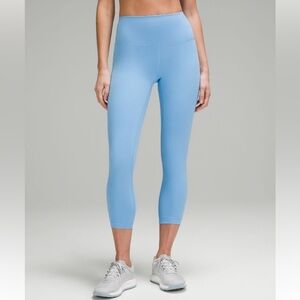 Lululemon 23” Crop Wunder Train - Aero Blue